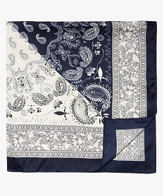 foulard femme imprime en matiere satinee imprimeB321501_1