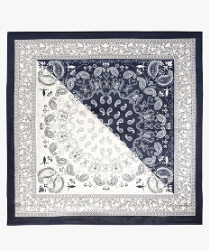 foulard femme imprime en matiere satinee imprimeB321501_3
