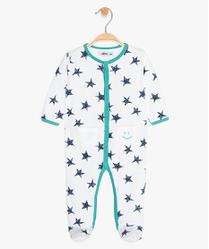 GEMO Pyjama bébé garçon en velours à motif étoiles Blanc