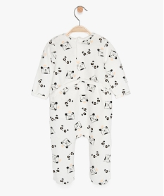 pyjama bebe fille en velours a motif panda blanc pyjamas veloursB334701_2