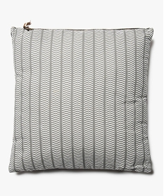 GEMO Coussin bimatière zippé et déhoussable à motifs géométriques Gris