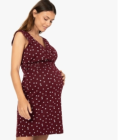 nuisette de grossesse et allaitement avec haut cache-cœur violet nuisettes chemises de nuitB336801_1