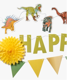 GEMO Kit de décoration anniversaire enfant thème dinosaures (10 pièces) Multicolore