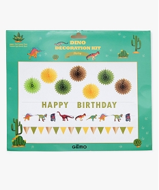 kit de decoration anniversaire enfant theme dinosaures (10 pieces) multicoloreB338401_2