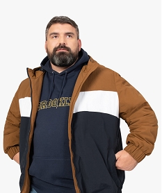 blouson homme tricolore avec capuche orangeB352201_1