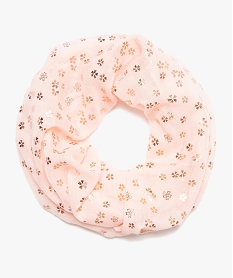 GEMO Foulard fille forme snood avec motifs pailletés Rose