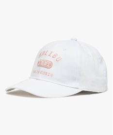 GEMO Casquette fille avec inscription brodée Blanc