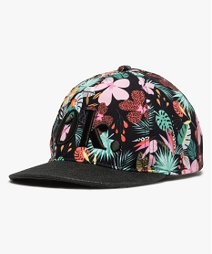 GEMO Casquette fille à motifs fleuris et visière pailletée Imprimé