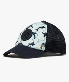 caquette garcon bi-matieres avec motifs dauphins bleu chapeaux casquettes et bonnetsB358201_1