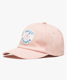 GEMO Casquette fille avec macaron brodé Rose