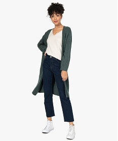 GEMO Gilet femme longueur genou à porter ouvert Vert