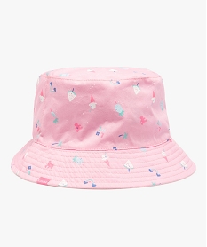 chapeau bebe fille forme bob reversible - lulu castagnette roseB367501_1