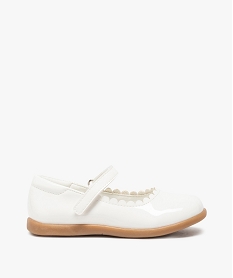 GEMO Ballerines fille en forme de babies fermeture scratch Blanc