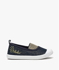 GEMO Ballerines fille en toile métallisée à bout renforcé - LuluCastagnette Bleu
