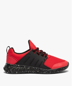 GEMO Baskets garçon extra légères à lacets bicolores rouge standard
