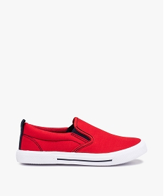 slip-on garcon en toile bicolore avec col elastique rougeB382101_1