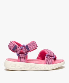 GEMO Sandales sport fille extra-légères à scratch rose standard