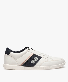 GEMO Tennis homme bi-matières à semelle contrastante – Jack & Jones Blanc