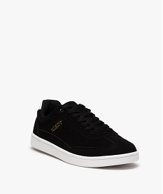 baskets homme suedees a lacets style skateshoes noirB390701_2