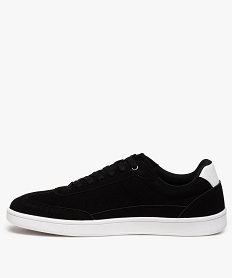 baskets homme suedees a lacets style skateshoes noirB390701_3