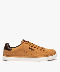 GEMO Baskets homme tige basse unie à lacets – Lee Cooper Smart Dessus suédé marron standard