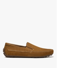 LING.BAS BLEU CHAUSSURE PLAT CAMEL