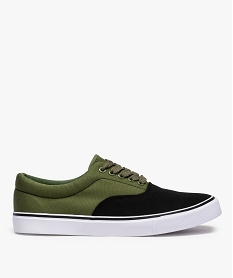 GEMO Tennis homme en toile avec semelle contrastante kaki standard