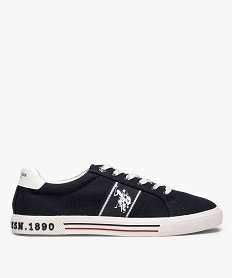 GEMO Tennis homme en toile unie à lacets – US Polo Assn Bleu