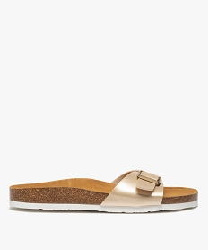 GEMO Mules femme unies avec  large bride à boucle ajustable Multicolore