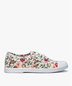 GEMO Baskets femme en toile avec lacets et bout renforcé 380