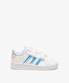 GEMO Baskets bébé détails irisés - Adidas Grand Court Blanc