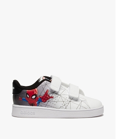 GEMO Baskets garçon à scratch - Adidas Advantage Spiderman Blanc