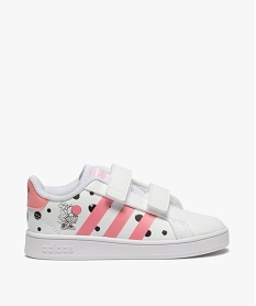 GEMO Tennis fille à scratch imprimées Minnie - Adidas Blanc