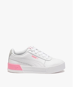 GEMO Tennis fille à semelle bicolore et lacets - Puma Blanc