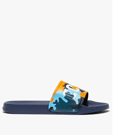 mules de piscine garcon dessus camo fluo cool bleuB447301_1