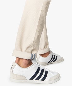 GEMO Baskets homme bicolores à lacets - Adidas Caflaire Blanc
