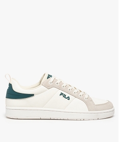 GEMO Baskets homme à lacets dessus cuir - Fila Tige bicolore Blanc