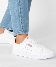 GEMO Tennis femme bicolores à lacets - Adidas Blanc