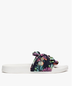 GEMO Mules de piscine femme dessus tissu - Shoes by LTDC Multicolore