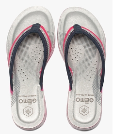 GEMO Tongs femme à semelle rembourrée et amortissante gris standard
