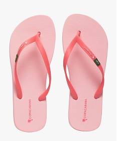 GEMO Tongs femme bicolores à fines brides - Copacabana rose standard