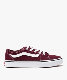 GEMO Baskets femme en toile fermeture à lacets – Vans Rouge