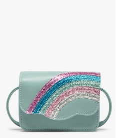 GEMO Sac fille motif arc-en-ciel pailleté Bleu