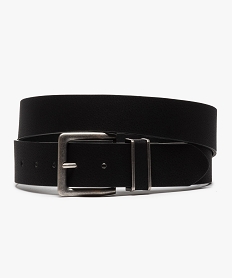 GEMO Ceinture homme en matière texturée et boucle en métal vieilli Noir