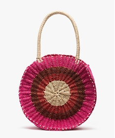 sac femme en paille forme ronde roseB465601_1