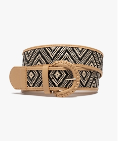 ceinture femme large en raphia tresse beige autres accessoiresB473301_1