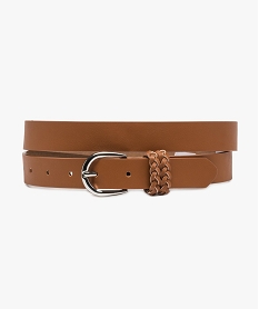 ceinture femme a passants tresses brunB474301_1