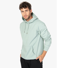 sweat homme a capuche avec poche kangourou vert sweatsB475801_1