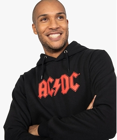 GEMO Sweat homme à capuche imprimé ACDC Noir