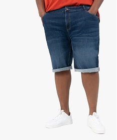 bermuda homme en jean gris shorts en jeanB477901_1